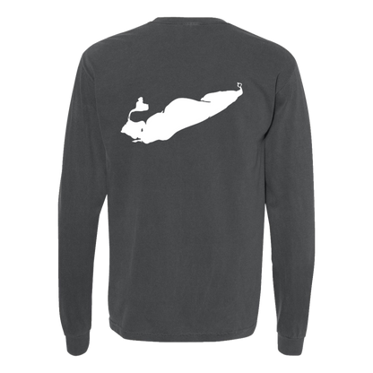 Lake Erie Long Sleeve T-Shirt Back Print - Comfort Colors