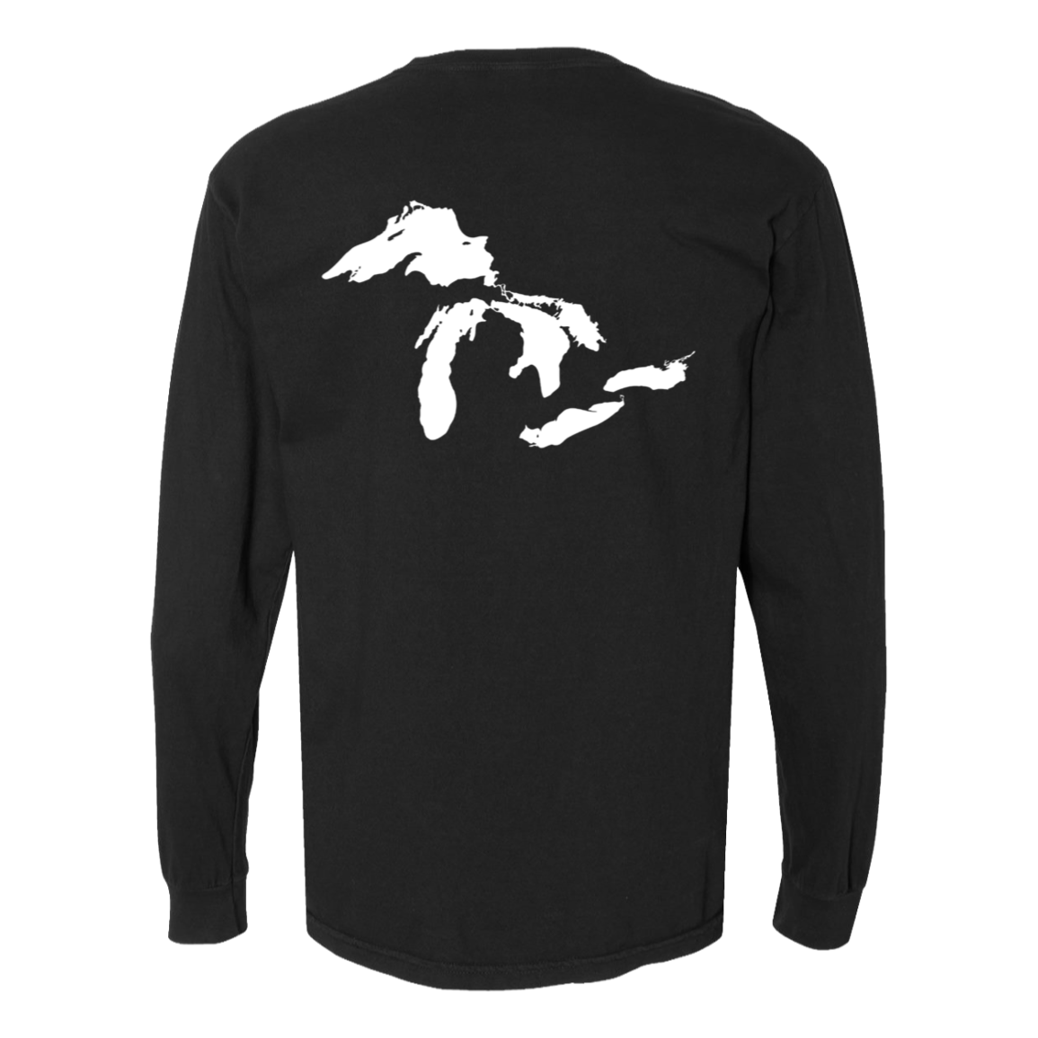 Great Lakes Long Sleeve T-Shirt Back Print - Comfort Colors