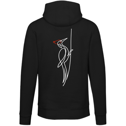 Pileated Woodpecker One-Line Hoodie Back Print