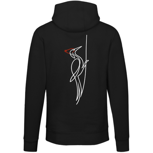 Pileated Woodpecker One-Line Hoodie Back Print