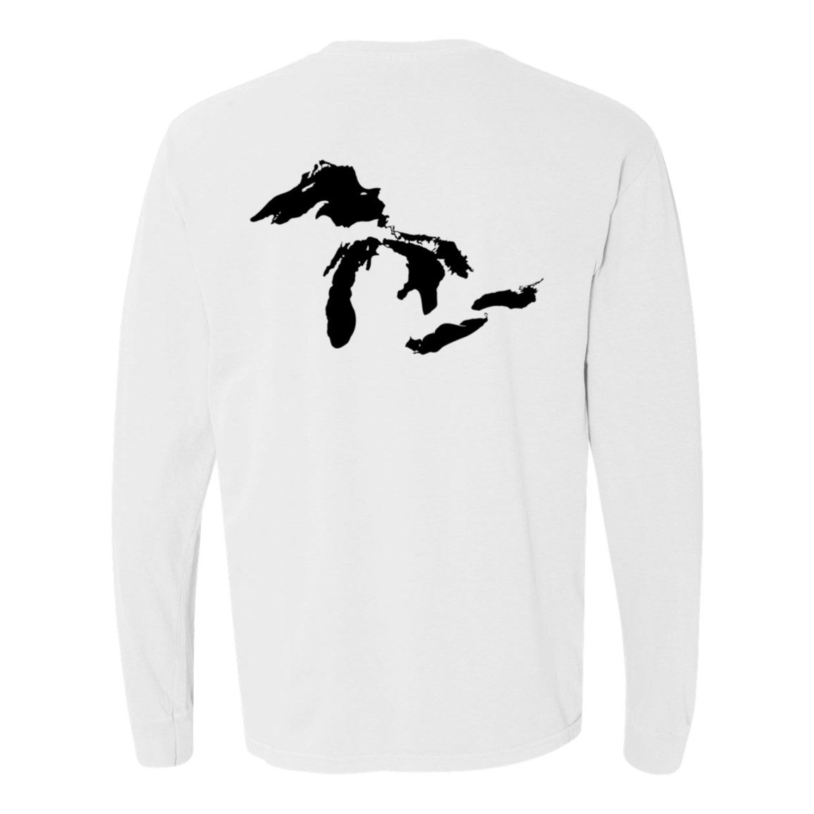 Great Lakes Long Sleeve T-Shirt Back Print - Comfort Colors
