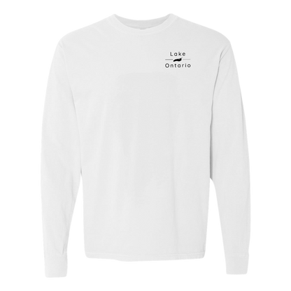 Lake Ontario Long Sleeve T-Shirt Back Print - Comfort Colors
