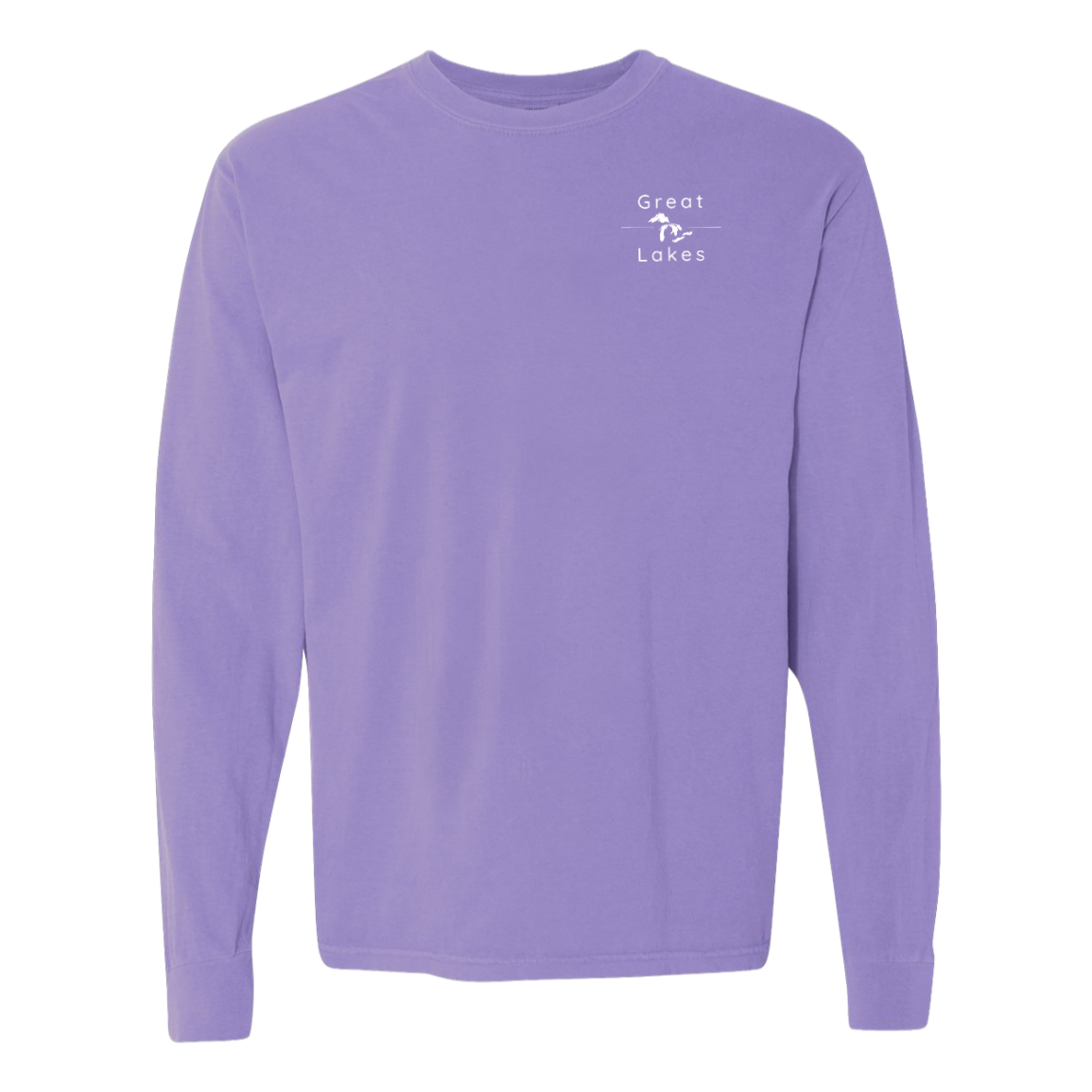 Great Lakes Long Sleeve T-Shirt Back Print - Comfort Colors