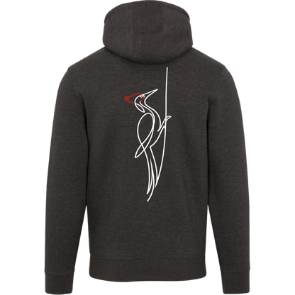 Pileated Woodpecker One-Line Hoodie Back Print