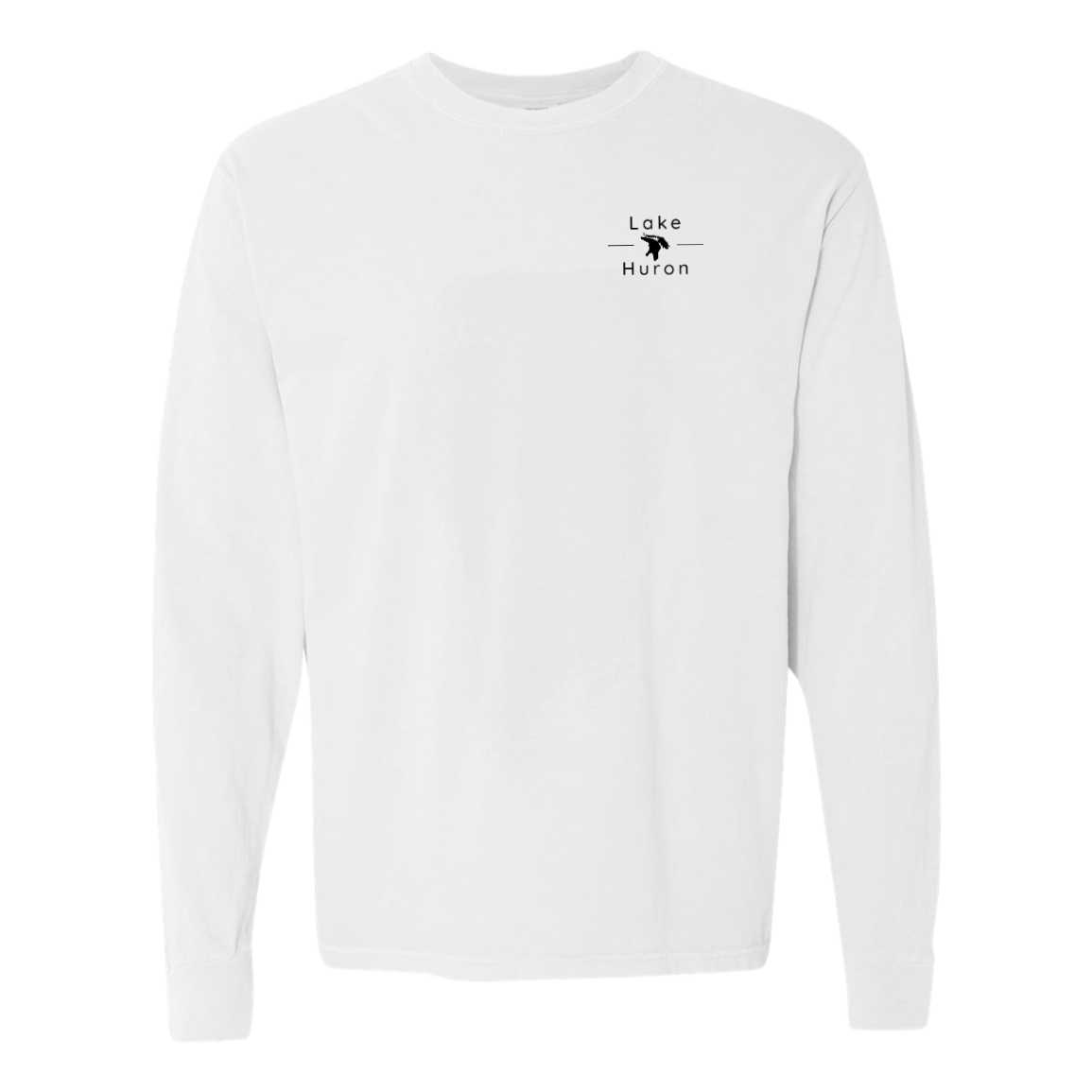 Lake Huron Long Sleeve T-Shirt Back Print - Comfort Colors