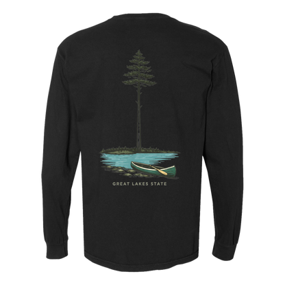 Great Lakes State Long Sleeve T-Shirt Back Print - Comfort Colors