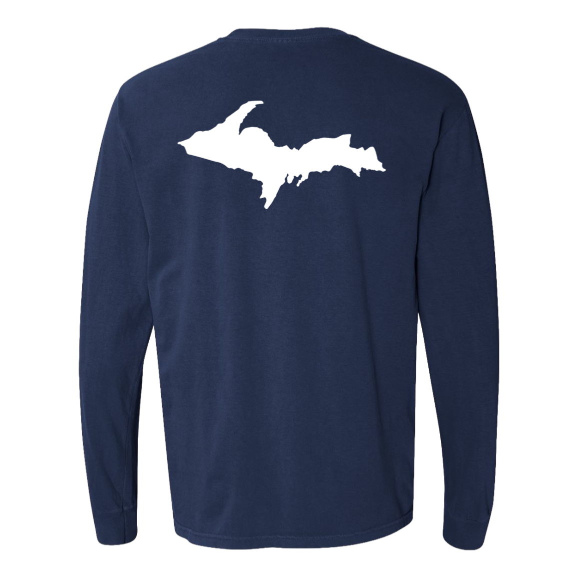 Upper Peninsula Long Sleeve T-Shirt Back Print - Comfort Colors
