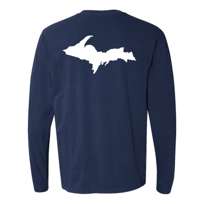 Upper Peninsula Long Sleeve T-Shirt Back Print - Comfort Colors