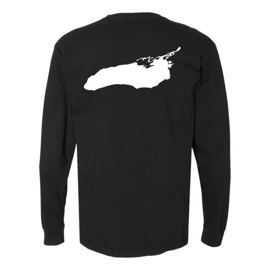 Lake Ontario Long Sleeve T-Shirt Back Print - Comfort Colors