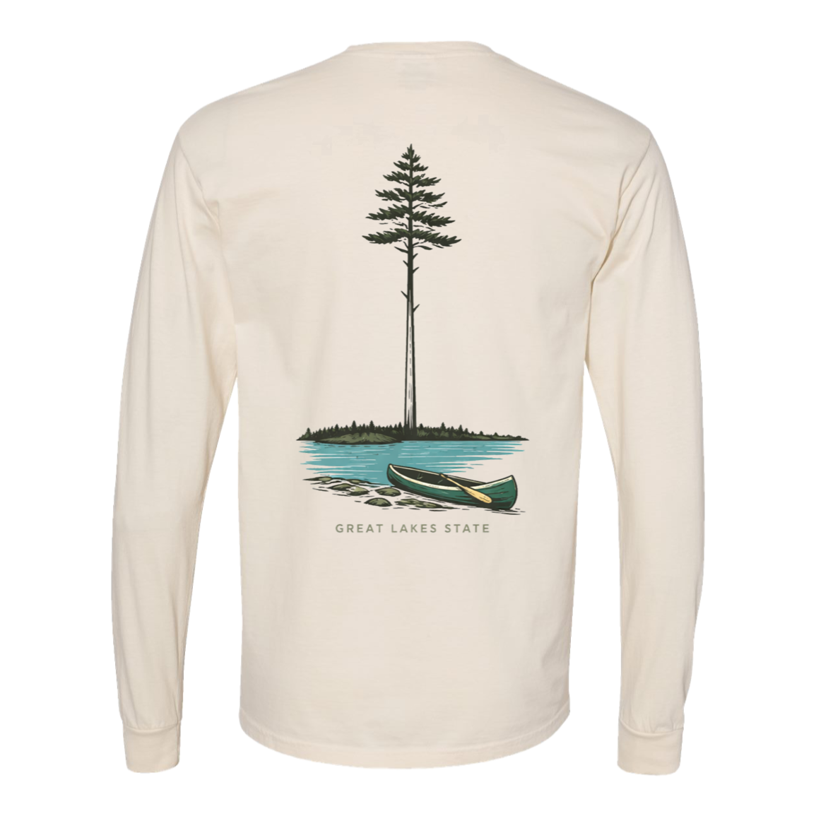 Great Lakes State Long Sleeve T-Shirt Back Print - Comfort Colors