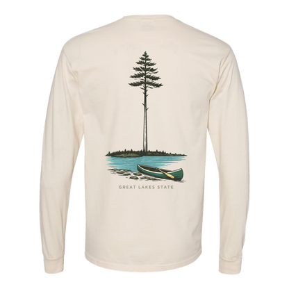 Great Lakes State Long Sleeve T-Shirt Back Print - Comfort Colors