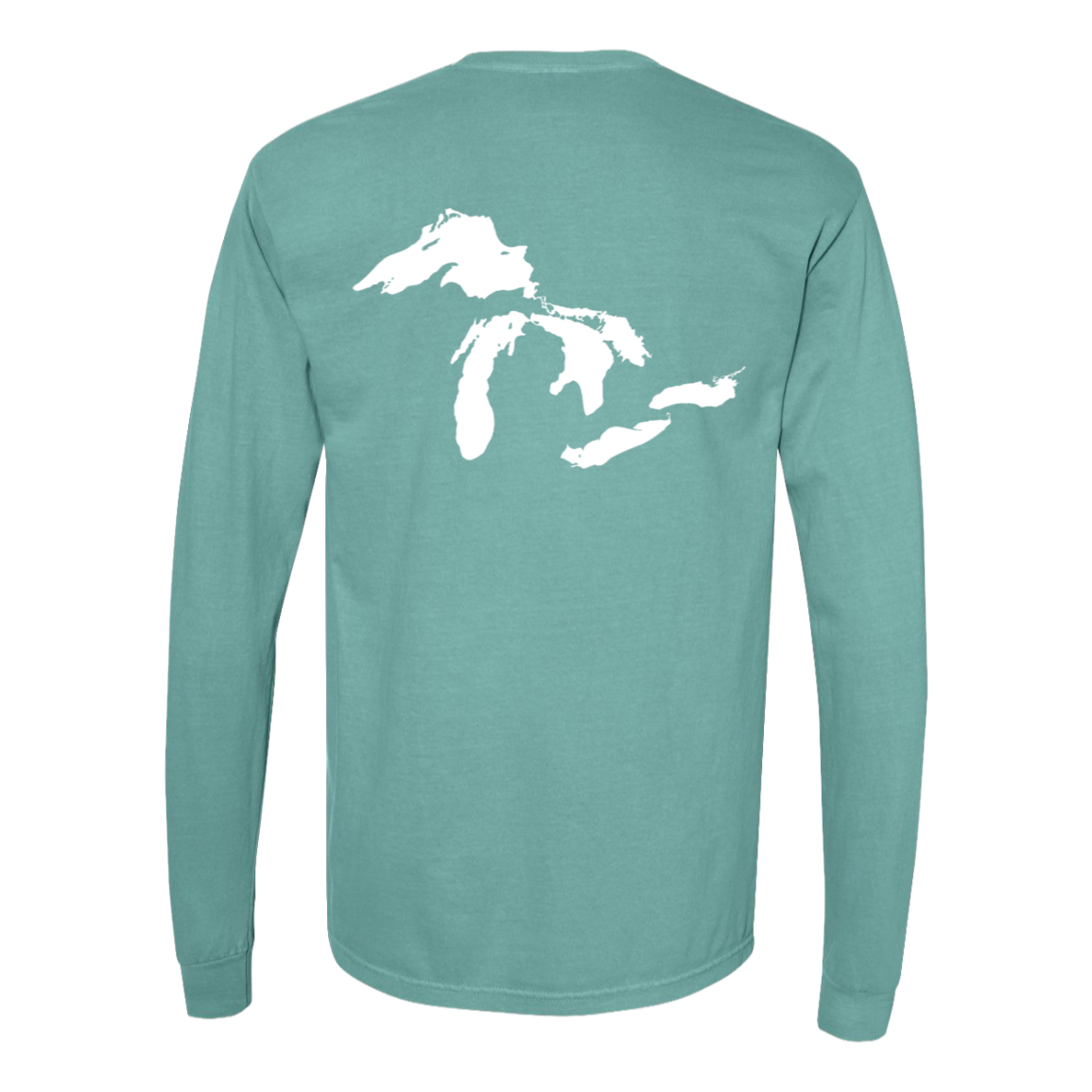 Great Lakes Long Sleeve T-Shirt Back Print - Comfort Colors