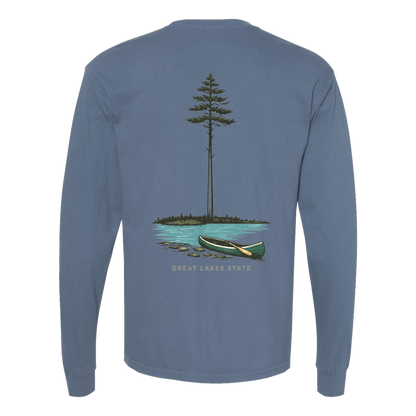 Great Lakes State Long Sleeve T-Shirt Back Print - Comfort Colors