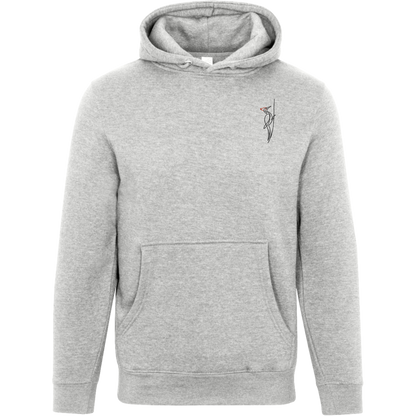 Pileated Woodpecker One-Line Hoodie Back Print