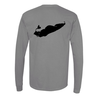 Lake Erie Long Sleeve T-Shirt Back Print - Comfort Colors