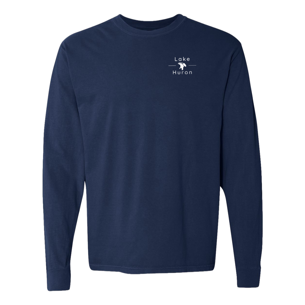 Lake Huron Long Sleeve T-Shirt Back Print - Comfort Colors
