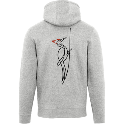 Pileated Woodpecker One-Line Hoodie Back Print