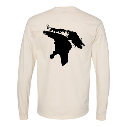 Lake Huron Long Sleeve T-Shirt Back Print - Comfort Colors