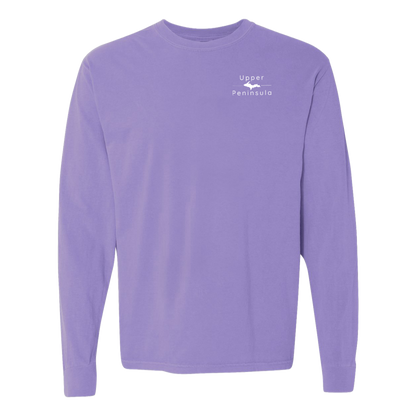 Upper Peninsula Long Sleeve T-Shirt Back Print - Comfort Colors
