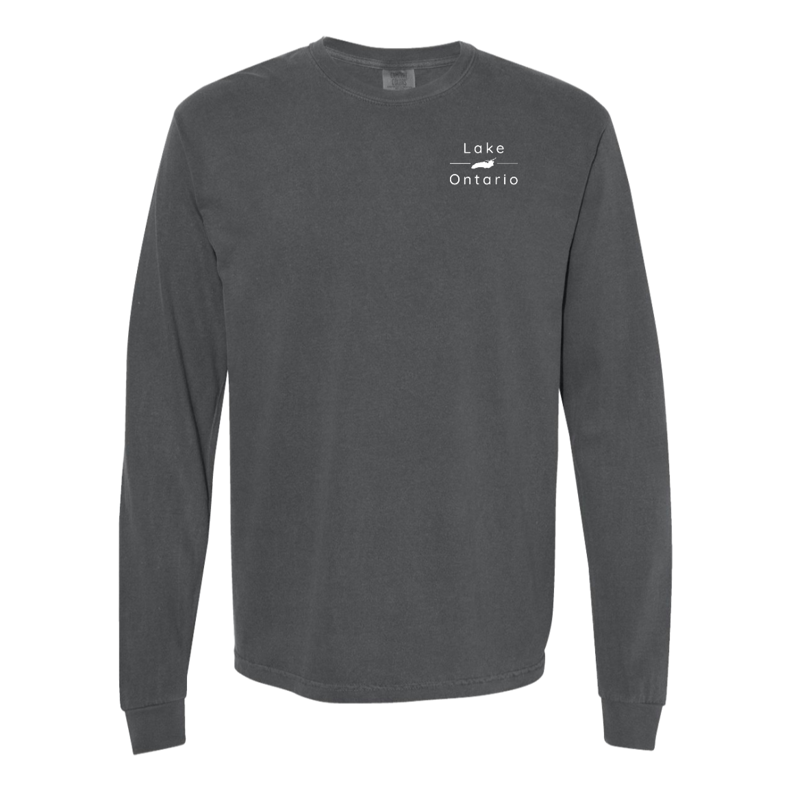 Lake Ontario Long Sleeve T-Shirt Back Print - Comfort Colors