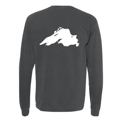 Lake Superior Long Sleeve T-Shirt Back Print - Comfort Colors