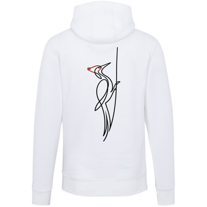 Pileated Woodpecker One-Line Hoodie Back Print