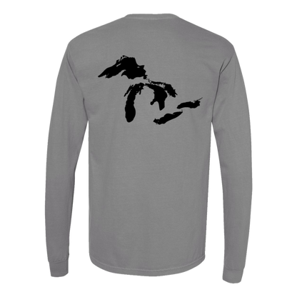 Great Lakes Long Sleeve T-Shirt Back Print - Comfort Colors
