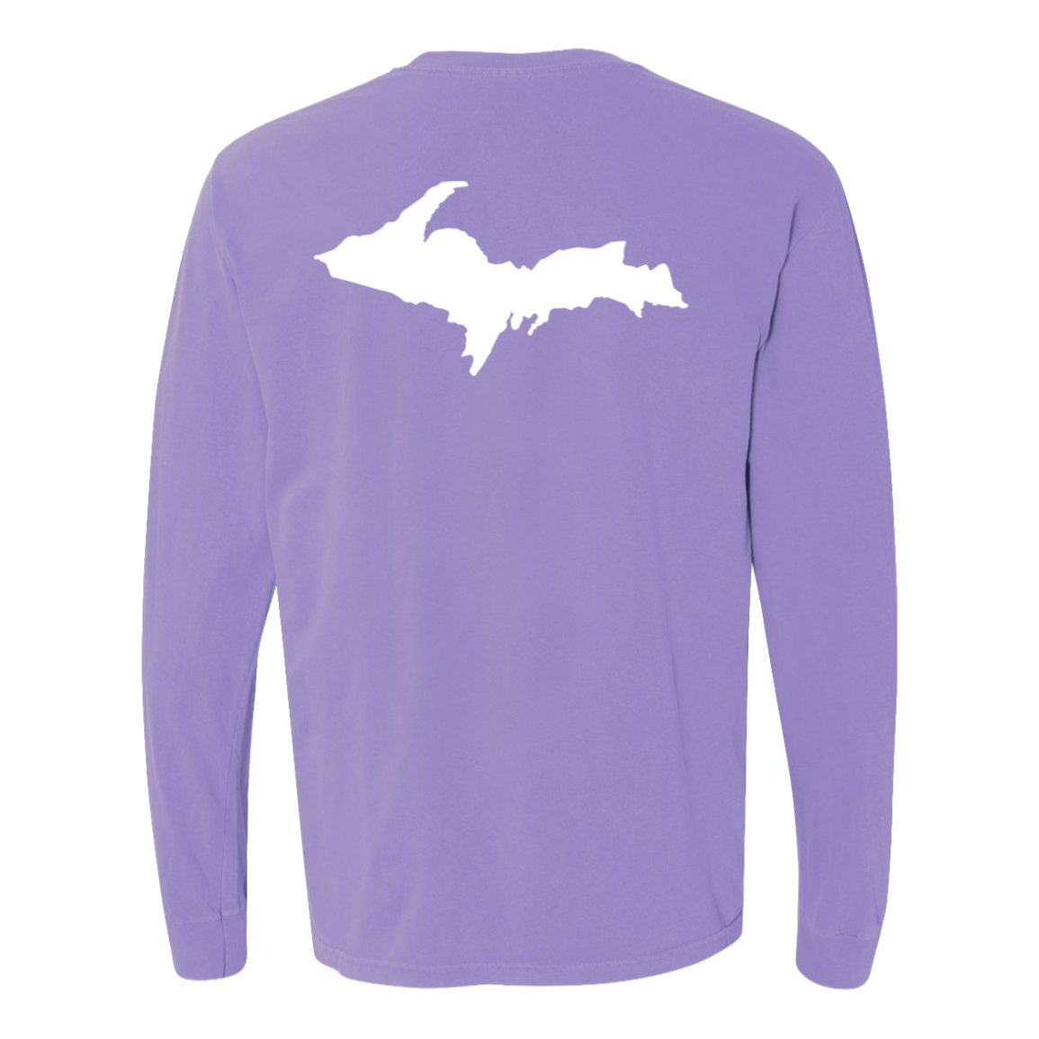 Upper Peninsula Long Sleeve T-Shirt Back Print - Comfort Colors