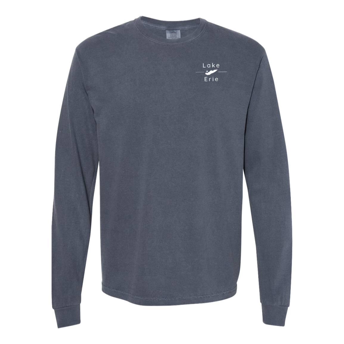 Lake Erie Long Sleeve T-Shirt Back Print - Comfort Colors