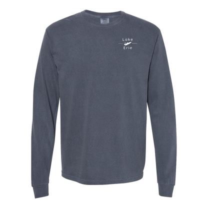 Lake Erie Long Sleeve T-Shirt Back Print - Comfort Colors