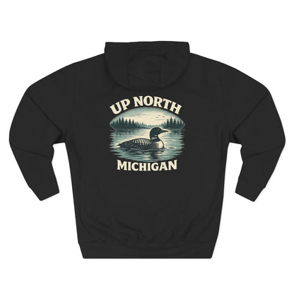 Loon Up North Michigan Hoodie - Back Print