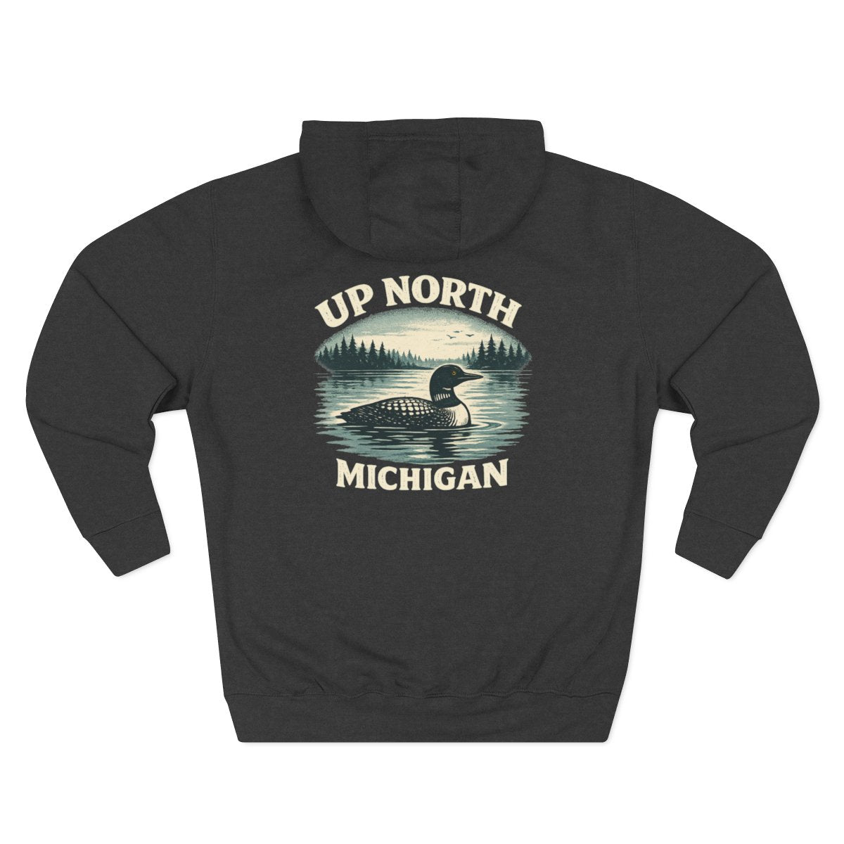 Loon Up North Michigan Hoodie - Back Print