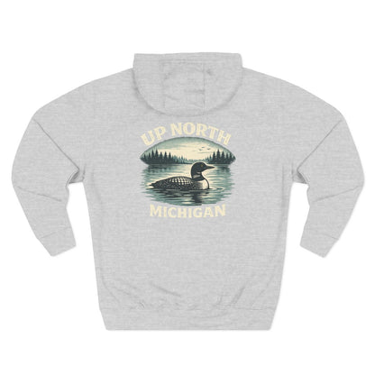 Loon Up North Michigan Hoodie - Back Print