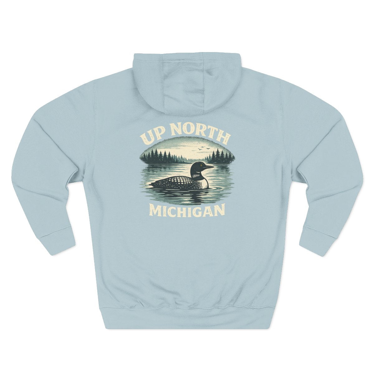 Loon Up North Michigan Hoodie - Back Print