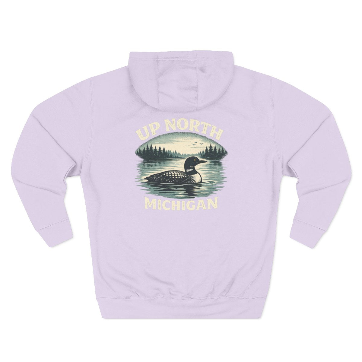 Loon Up North Michigan Hoodie - Back Print