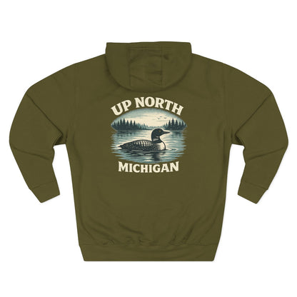 Loon Up North Michigan Hoodie - Back Print