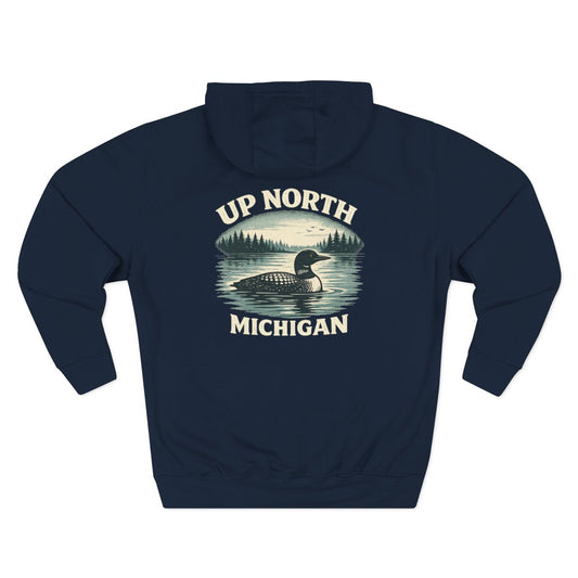 Loon Up North Michigan Hoodie - Back Print