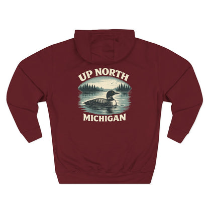 Loon Up North Michigan Hoodie - Back Print
