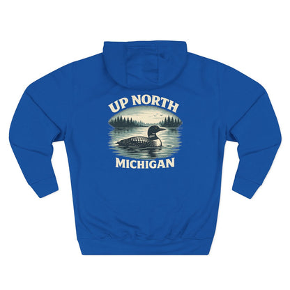 Loon Up North Michigan Hoodie - Back Print