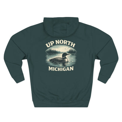 Loon Up North Michigan Hoodie - Back Print