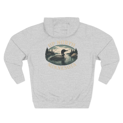 Loon Up North Minnesota Hoodie - Back Print
