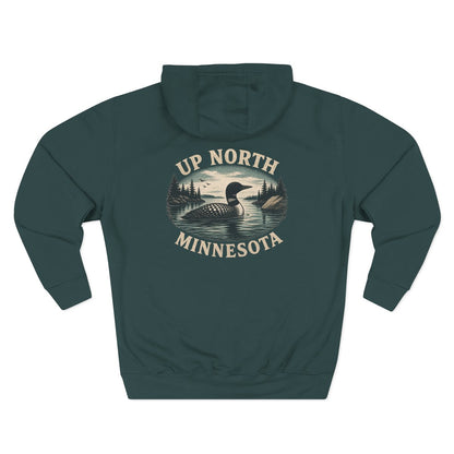 Loon Up North Minnesota Hoodie - Back Print