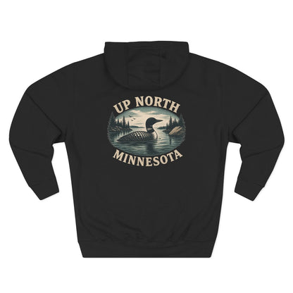 Loon Up North Minnesota Hoodie - Back Print