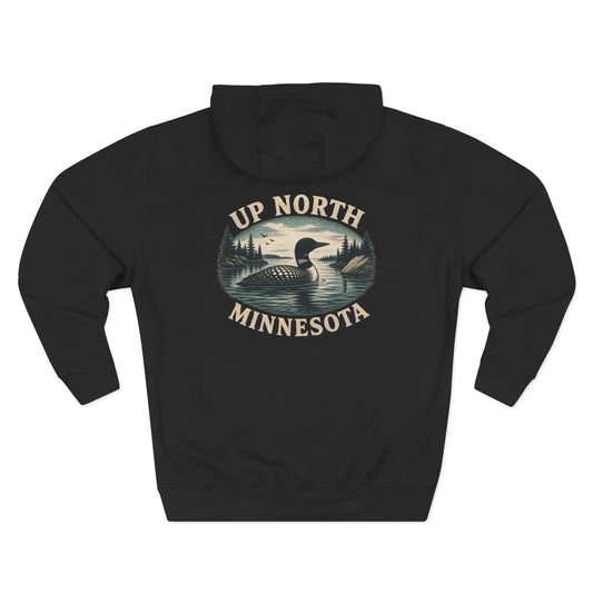 Loon Up North Minnesota Hoodie - Back Print