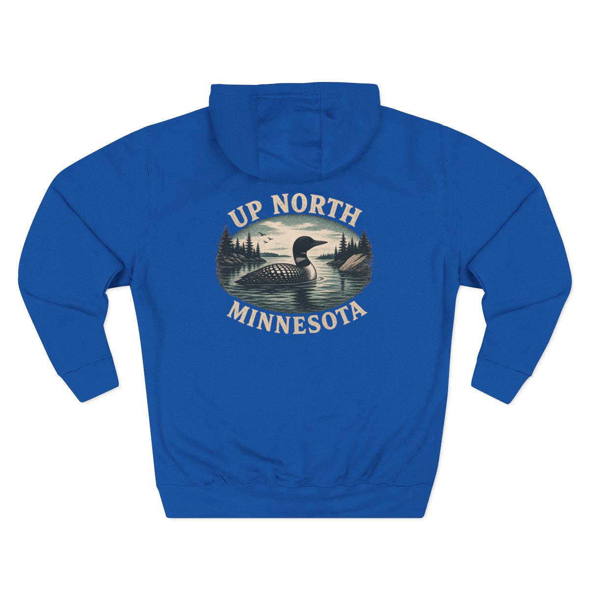Loon Up North Minnesota Hoodie - Back Print