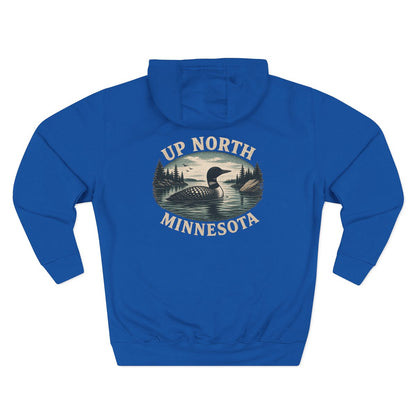 Loon Up North Minnesota Hoodie - Back Print
