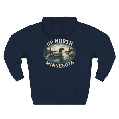 Loon Up North Minnesota Hoodie - Back Print