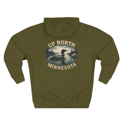Loon Up North Minnesota Hoodie - Back Print