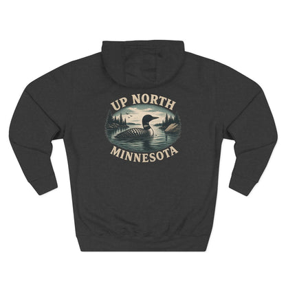Loon Up North Minnesota Hoodie - Back Print